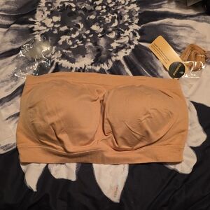 Seamless Tan Bandeau Bra
